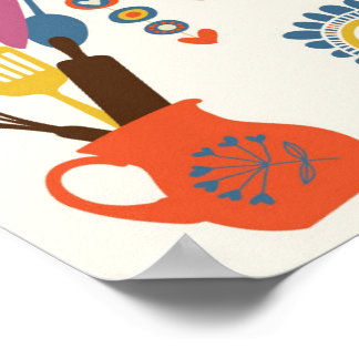 Französische Küche - Blumenstrauß. Poster