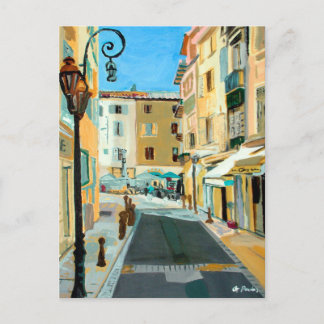 Französische Kunst Altes Öl Paint Impressionist Postkarte