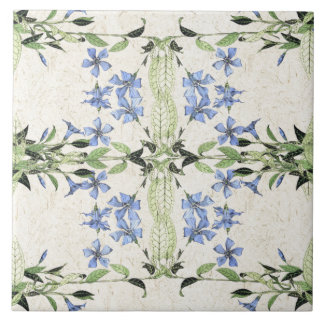 Französische Kunst Nouveau blaue Fliese