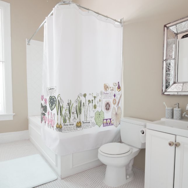 Französische Kunst Nouveau Vintager Duschvorhang (Beispiel)