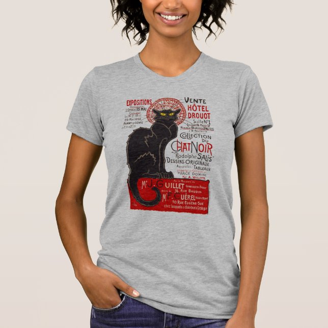 Französische Kunst Tournee du Chat Noir Nouveau T-Shirt (Vorderseite)
