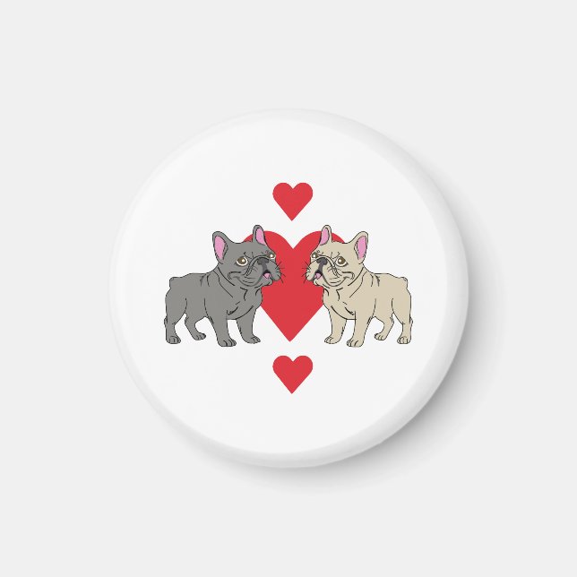 Französische Küsse Franzosen Magnet (Vorne)
