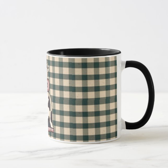 Französische Land-Kuh-Kaffeetasse Tasse (Rechts)