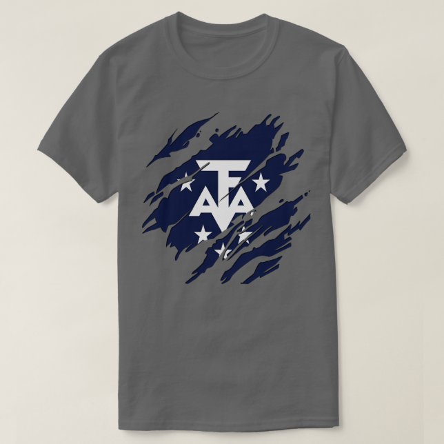 Französische Länder im Süden und in der Antarktis T-Shirt (Design vorne)