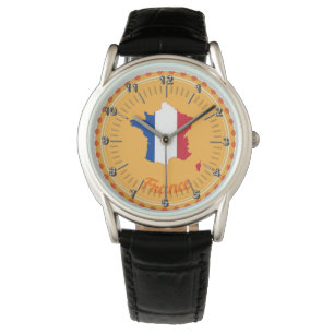 Französische Landesflagge Armbanduhr