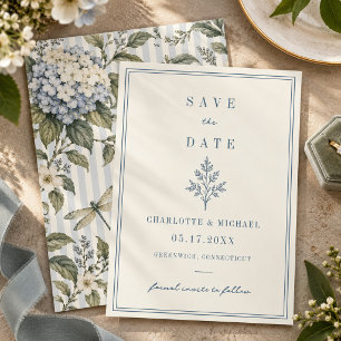Französische Landhochzeit Hydrangea Libelle Save The Date