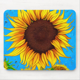 Französische Landschaft Sonnenblume Mousepad