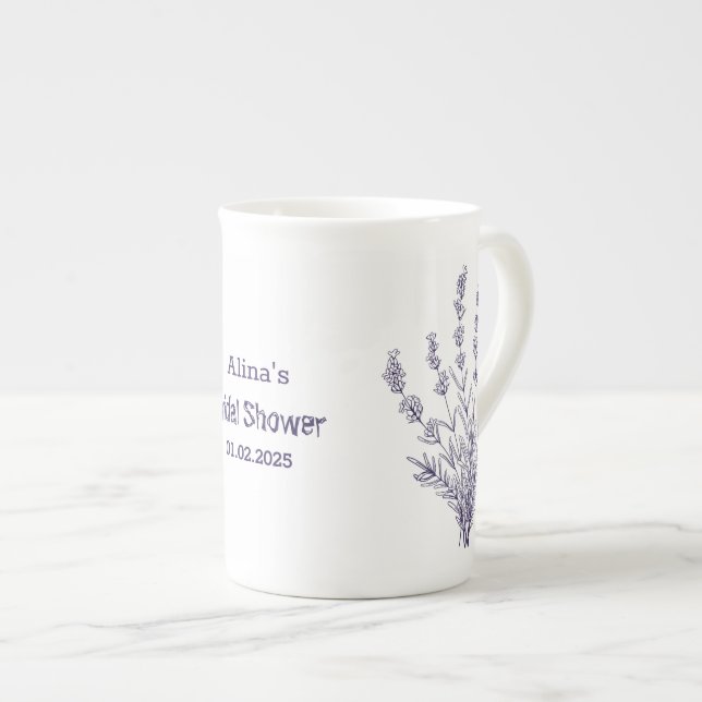 Französische Lavendel-Blume mit eigener Marke Prozellantasse (Vorderseite Rechts)
