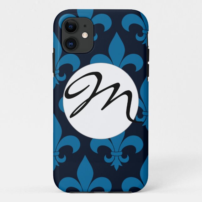 Französische Lilie Pattern Classic Case-Mate iPhone Hülle (Rückseite)