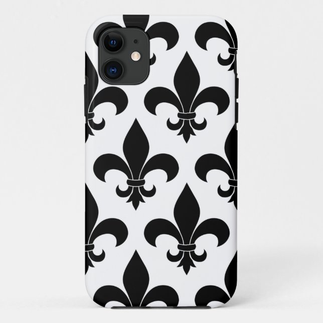 Französische Lilie Pattern Classic Case-Mate iPhone Hülle (Rückseite)