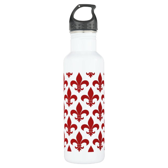 Französische Lilie Pattern Classic Edelstahlflasche (Vorderseite)