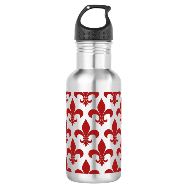 Französische Lilie Pattern Classic Edelstahlflasche (Vorderseite)