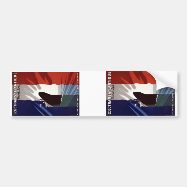 Französische Linie Autoaufkleber (Vorne)