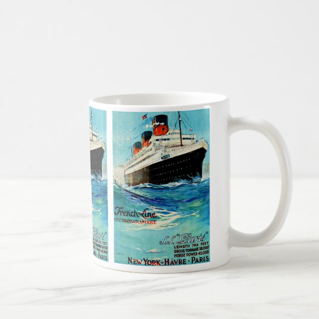 Französische Linie ~ Paris Kaffeetasse (Rechts)