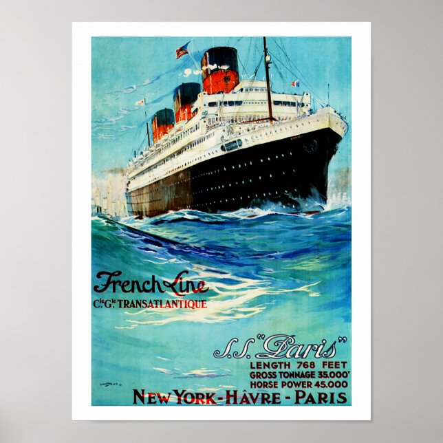 Französische Linie ~ Paris Poster (Vorne)