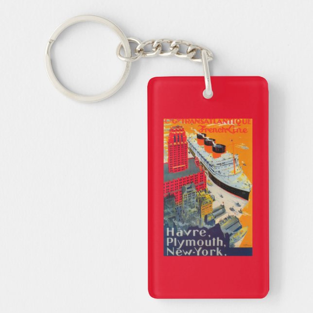 Französische Linie Reise-Plakat, Havre zu Schlüsselanhänger (Vorderseite)