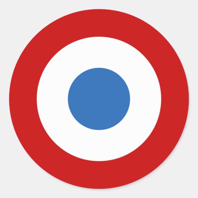 Französische Luftwaffe Tricolore Roundel Runder Aufkleber (Vorderseite)