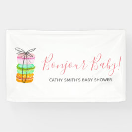 Französische macaron Babyparty-Zeichenfahne Banner