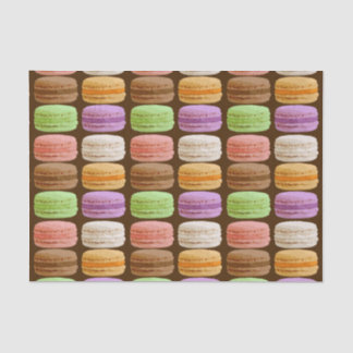 Französische Macaronen, mehrfarbige Pastellfarben Seidenpapier