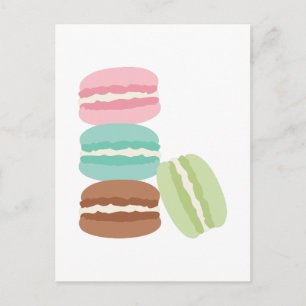Französische Macarons Postkarte