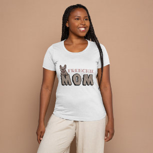Französische Mama Bulldog Lover Brown T-Shirt