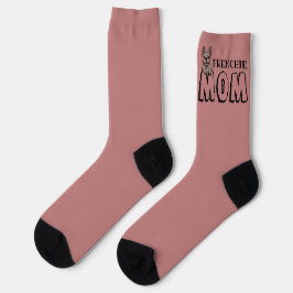 Französische Mama Bulldog Lover Pink Socken
