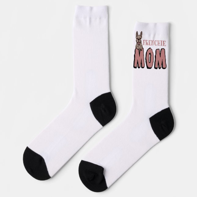 Französische Mama Bulldog Lover Socken (Linkes Detail)