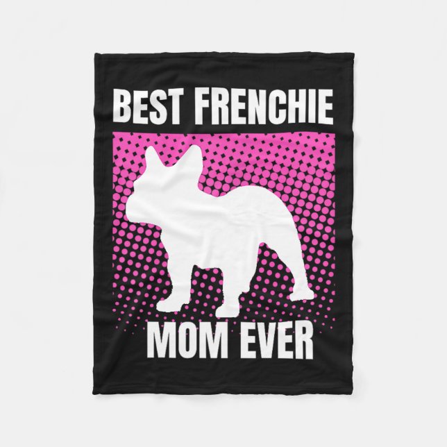 Französische Mama je Französisch Bulldog Französis Fleecedecke (Vorderseite)