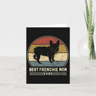 Französische Mama je Retro Französischer Bulldog-H Karte