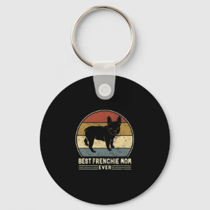 Französische Mama je Retro Französischer Bulldog-H Schlüsselanhänger