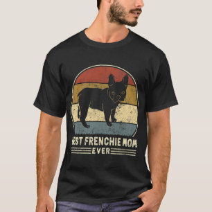 Französische Mama je Retro Französischer Bulldog-H T-Shirt
