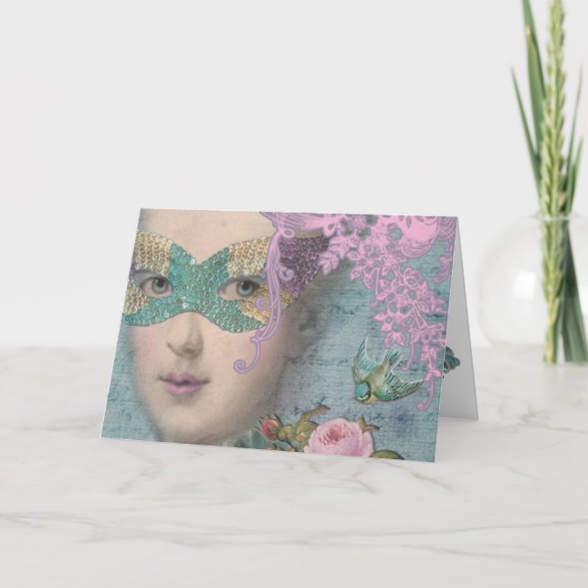 Französische Masquerade Karte (Vorderseite)