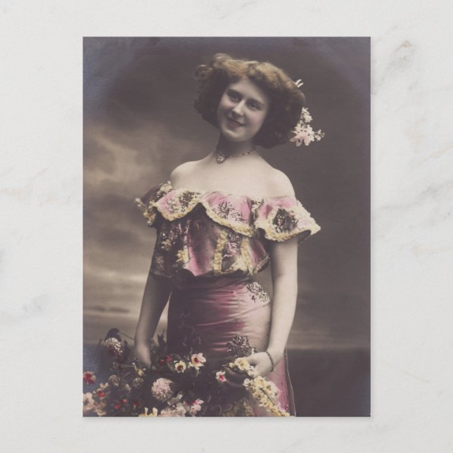 Französische Musikhalle Belle Epoque Postkarte (Vorderseite)