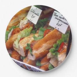 Französische Nahrung Pappteller