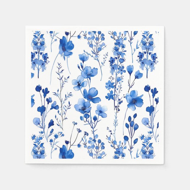 Französische Papiermuster-Wildblumen-98186 Serviette (Vorderseite)