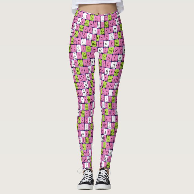 Französische periodische Tabelle patriotische Legg Leggings (Vorderseite)