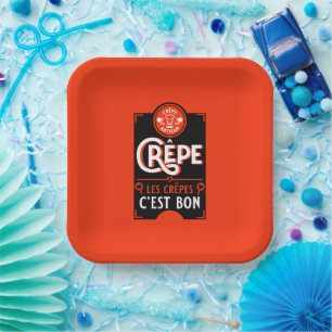 Französische Pfannkuchen Pappteller