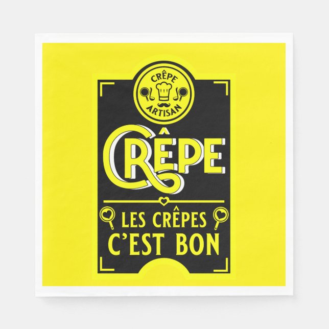 Französische Pfannkuchen Serviette (Vorderseite)