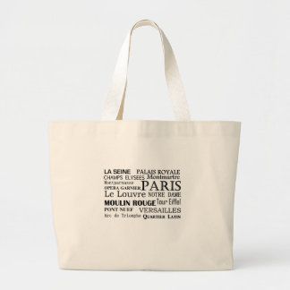 Französische Plätze und Bestimmungsort-Tasche Jumbo Stoffbeutel