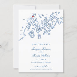 Französische Point Stockton Springs Maine Hochzeit Save The Date