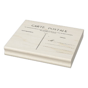 Französische Postkarte Carte Postale Leere Vorlage Gummistempel
