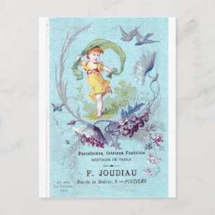 Französische Postkarte für kleine Mädchen