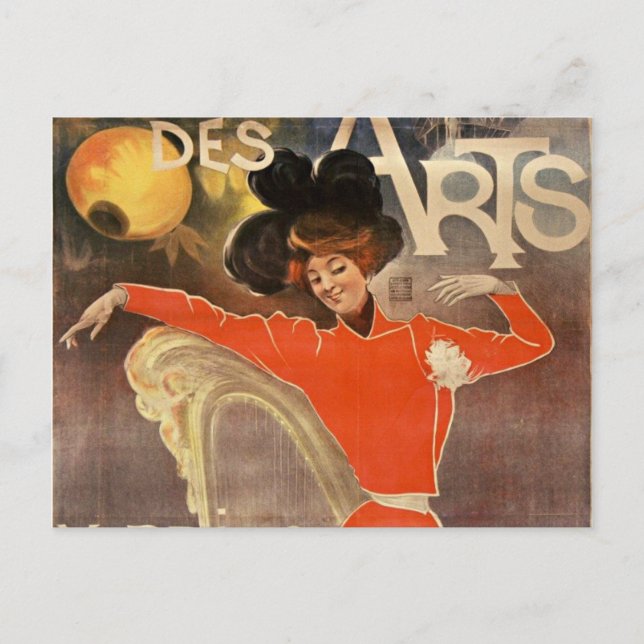 französische Postkarte im Retrostil "cabaret des a (Vorderseite)