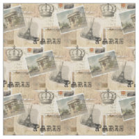 Französische Postkarte Paris Stoff