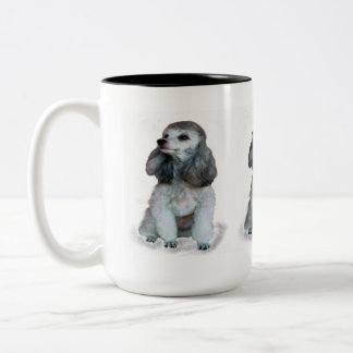 "FRANZÖSISCHE PUDEL-TASSE " ZWEIFARBIGE TASSE