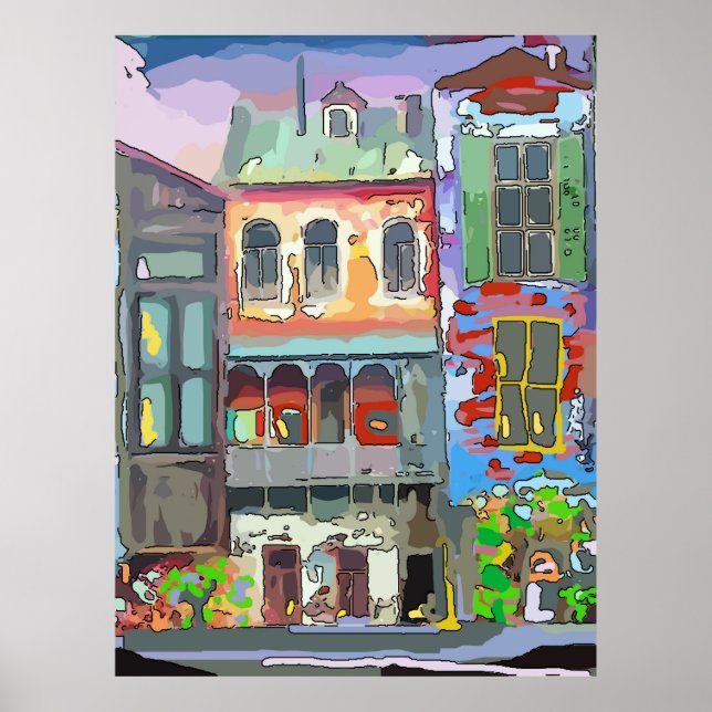 Französische Quarterstraße Poster (Vorne)