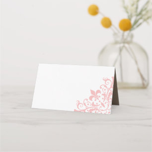 Französische Regentschaft Rosa Fleur de Lis Hochze Platzkarte