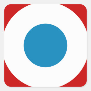 Französische Revolution Roundel Frankreich Cocarde Quadratischer Aufkleber