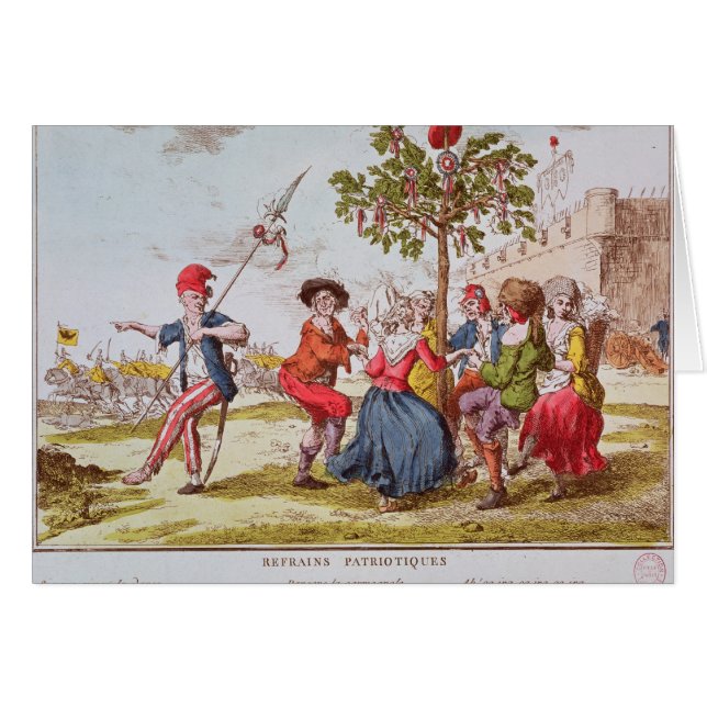 Französische Revolutionäre, die das carmagnole (Vorderseite (Horizontal))