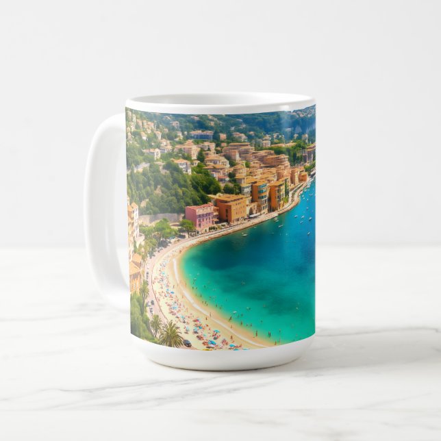 Französische Riviera Bay Kaffeetasse (Vorderseite Links)